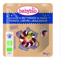 Buenas Noches Remolacha Dulce de Francia Tomate Cabra Bulgur 190 g - Babybio | Natural Doctor