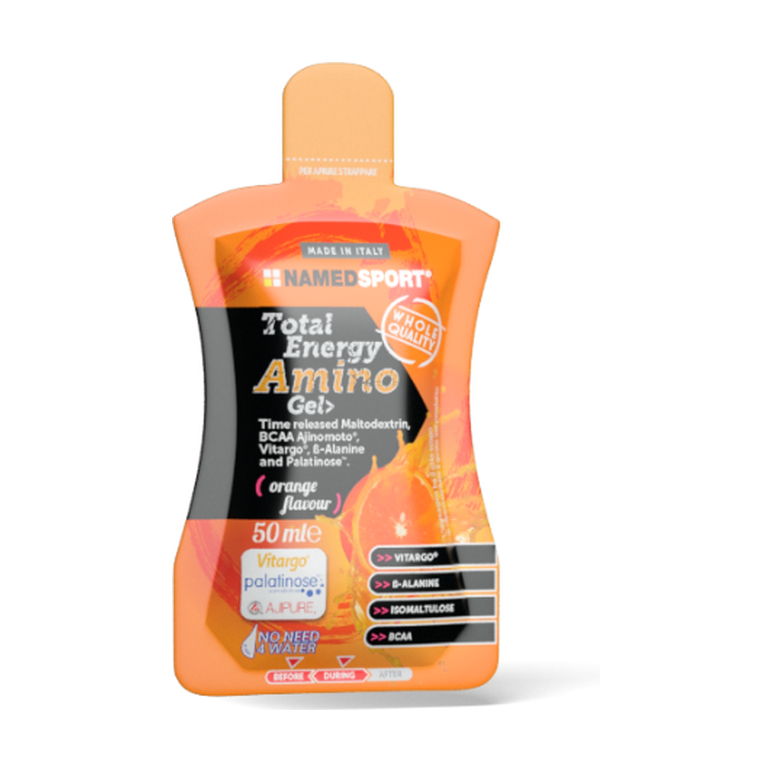 Total energy amino gel 50 ml de gel (Naranja) de Named Sport Naturitas