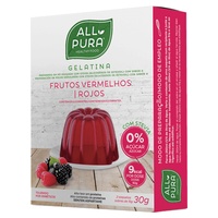 Gelatina de stevia de frutas vermelhas