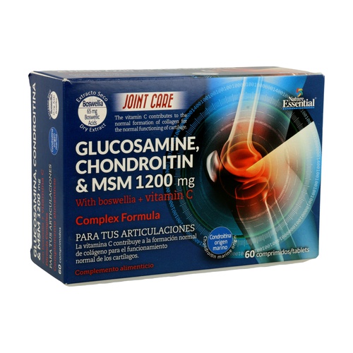 Glucosamina+Condroitina+Msm 60 comprimidos de 1200mg de Nature