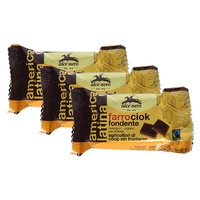 Balíček špaldových sušenek potažených tmavou čokoládou v jednorázových porcích