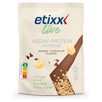 Live vegan protein porridge banana y chocolate 550 g de polvo (Chocolate - Plátano) - Etixx | Natural Doctor