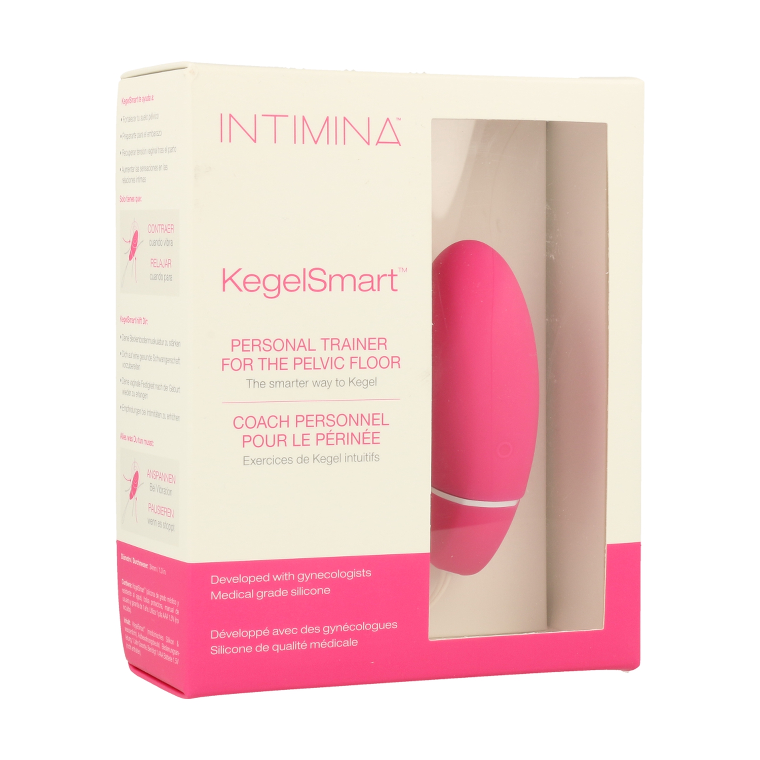Ejercitador De Suelo Pélvico Y Glúteos (Kegel) - Entrenador De Cadera Para Mujeres, Color Gris/Negro