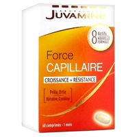 Força do Cabelo - Crescimento e Resistência à Queratina 30 comprimidos - Laboratoires Juvamine