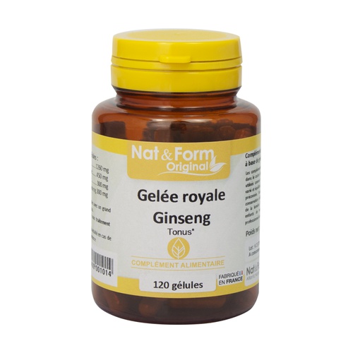 Buy Royal Jelly-Ginseng 120 vegetable capsules Nat & Form