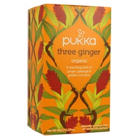 10 x Infusión Tres Jengibres (Three Ginger) 20 bolsitas infusoras (Jengibre) - Pukka | Natural Doctor