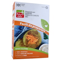 Förberedd för glutenfri ärtburgare med morötter