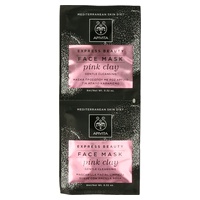 Apivita Rosa Express Beauty Mascarilla Limpiadora Suave Con Arcilla 2 Unidades De 8Ml