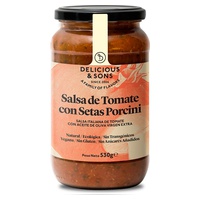 Molho de tomate com cogumelos porcini orgânicos 530 g - Delicious & Sons