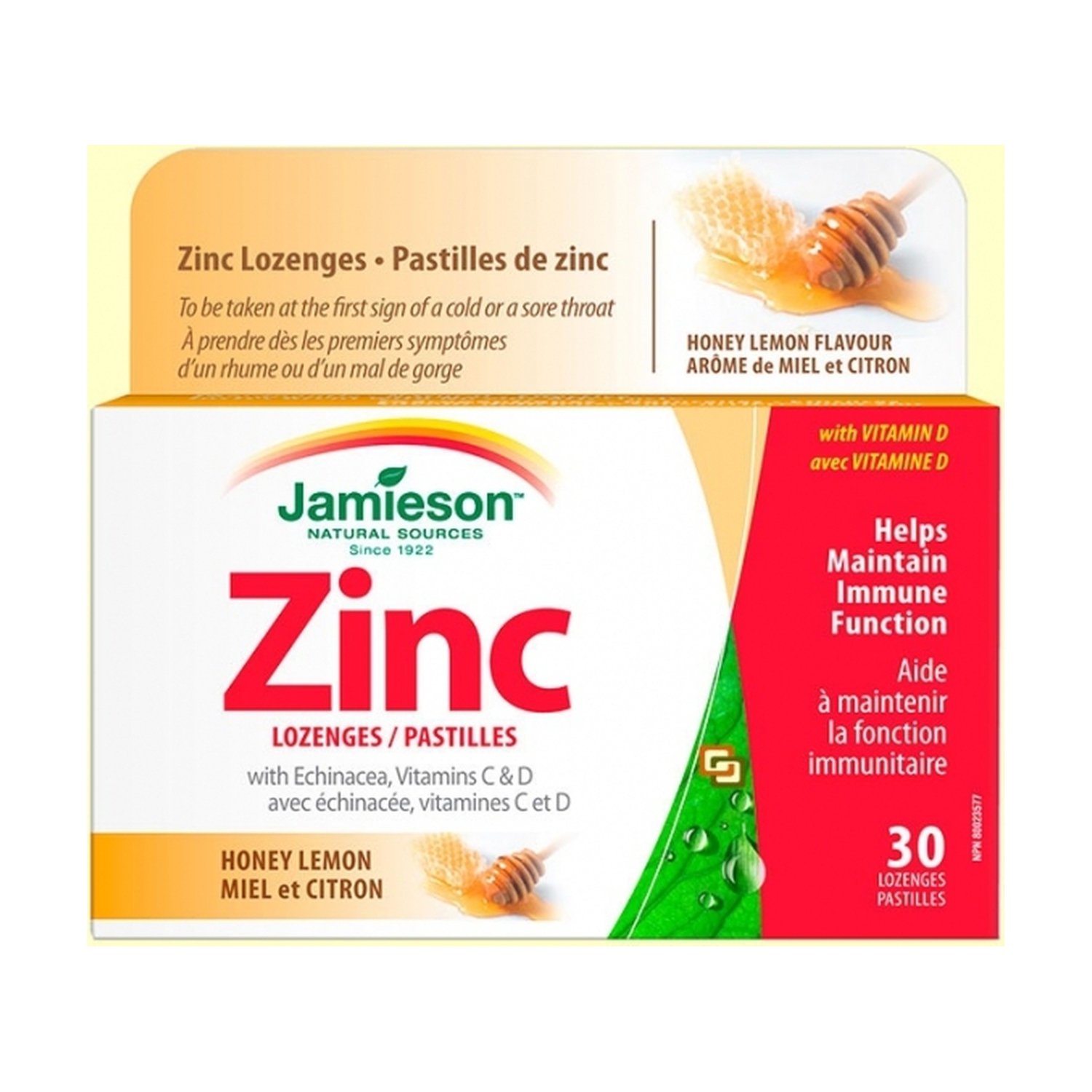 Zinc con Echinacea y Vitamina C y D 30 comprimidos de Jamieson Naturitas