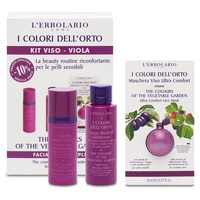 Fialový pleťový balíček micelární voda + maska + krém barvy zahrady