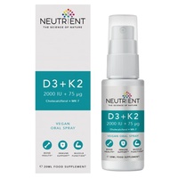 Neutriente Vitamina D3 + K2 Vegan Spray 20 ml - Altrient/Results RNA/Neutrient