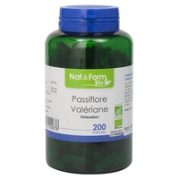 Nat & Form Pasiflora Y Valeriana Orgánica 200 Cápsulas Vegetales