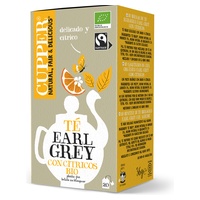 Infusão earl grey com frutas cítricas orgânicas 20 saquetas de infusão - Cupper