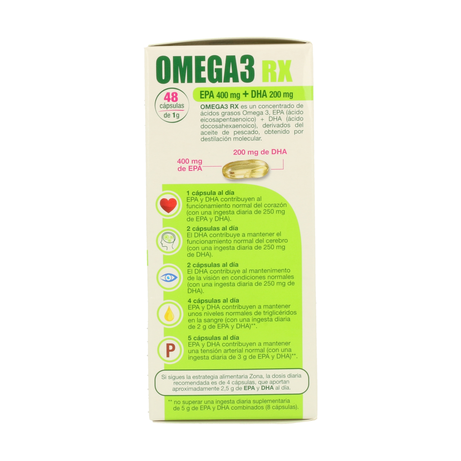Omega 3 RX 48 cápsulas de 1g de Enerzona | Naturitas