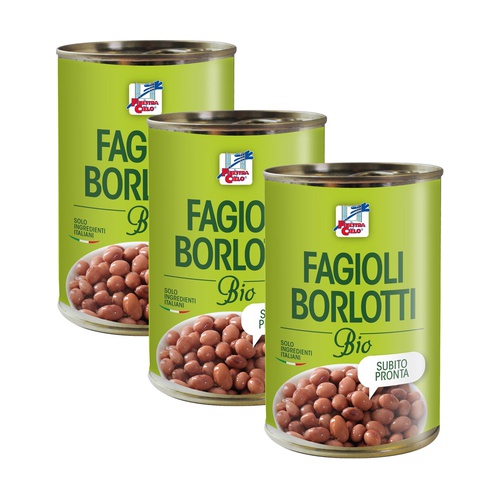 Packung fertige Borlotti-Bohnen 3 Einheiten La Finestra sul Cielo kaufen |  Naturitas