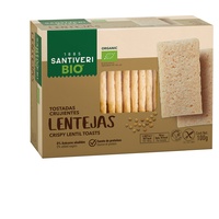Krispiga linsrostat bröd