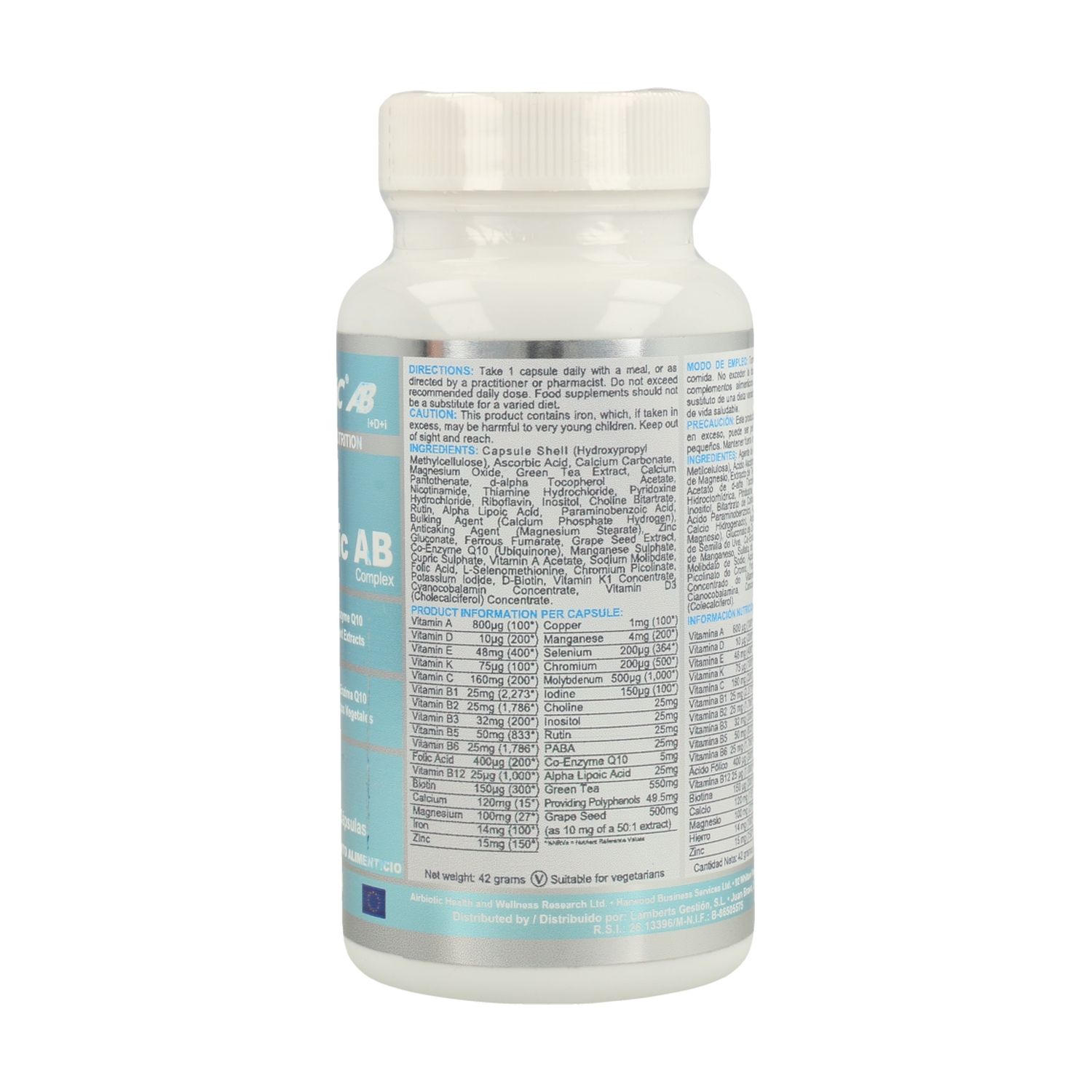 Luteina AB Complex · Airbiotic · 60 cápsulas