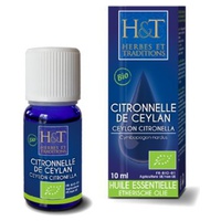 Aceite esencial de citronela de Ceilán (Cymbopogon nardus) orgánico 10 ml de aceite esencial (Cítrico) - Herbes & Traditions | Natural Doctor