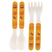 Talheres de bambu e milho - 9m + 8 unidades - Nuby