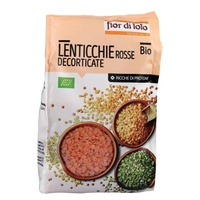 Kleine rote Linsen geschält