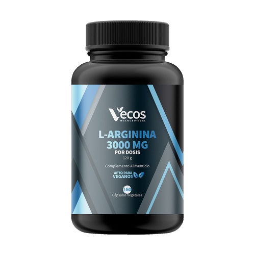 Comprar L-Arginina 3000mg 160 cápsulas vegetales Vecos