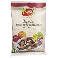 Glutenfritt mellanmål av cashew, mandel och russin