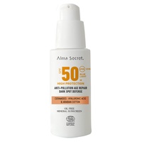 Ansiktssolskydd spf 50 med färg (guld)