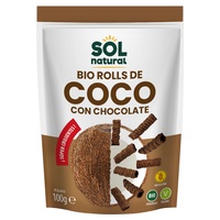 Ekologiska krispiga kokos- och chokladrullar