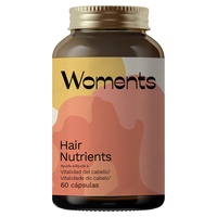 Woments Hair Nutrients | 60 cápsulas | Caída del Cabello Menopausia | Saw palmetto, Biotina, Resveratrol, Zinc y Ashwagandha | Suplemento Salud Capilar Mujer | Natural Doctor