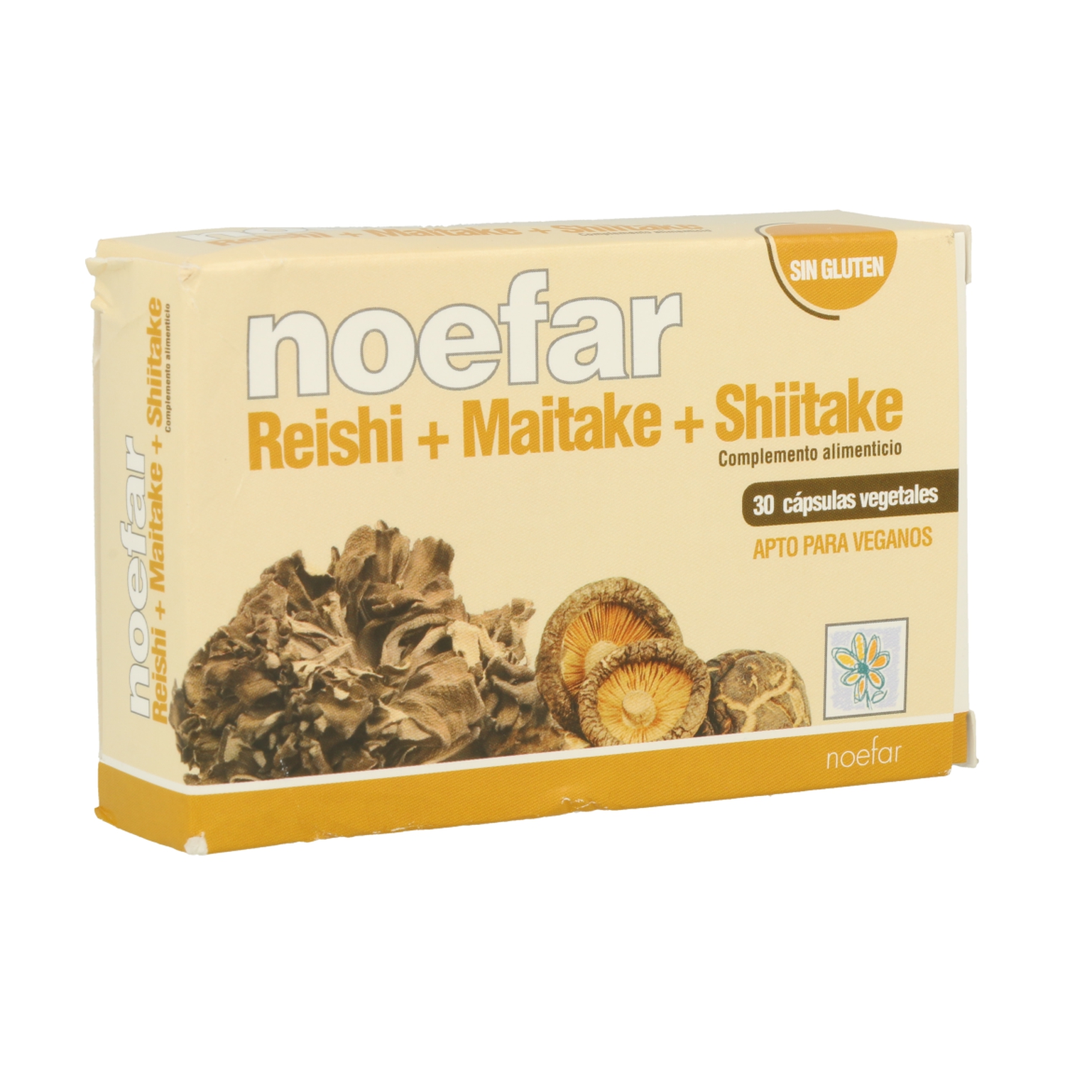 Reishi + Maitake + Shiitake 30 cápsulas de Noefar Naturitas