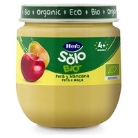 Sklenička hruška a jablko 4m+ hero solo bio