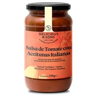Molho de tomate orgânico com azeitonas italianas 530 g - Delicious & Sons