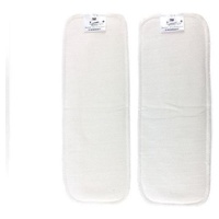 2 Boosters absorventes de algodão para fraldas laváveis (GOTS) - TU 2 unidades (Branco) - Hamac