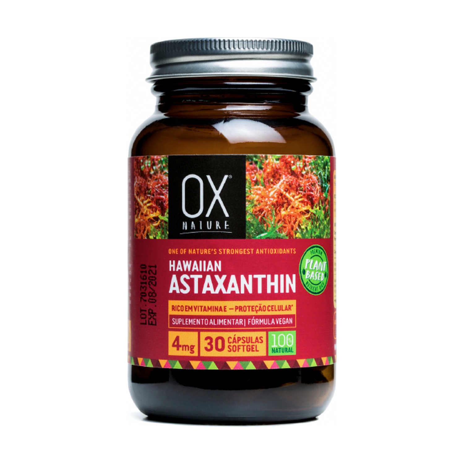 Astaxantina Natural Hawaiana 30 cápsulas de 40mg de Ox Nature Naturitas