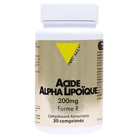Ácido Alfa Lipóico - Forma R 200 mg 30 comprimidos - Vitall +