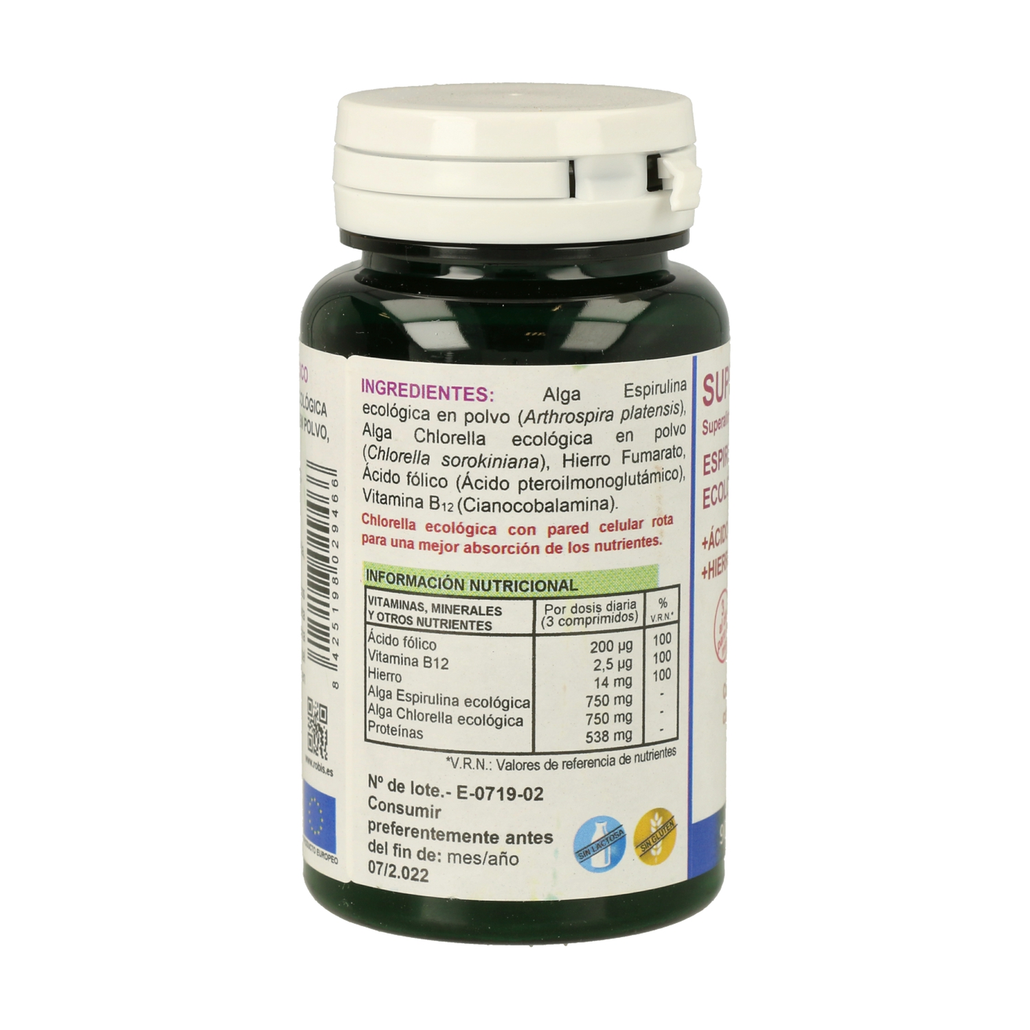 Espirulina + Chlorella 90 cápsulas de Robis Naturitas