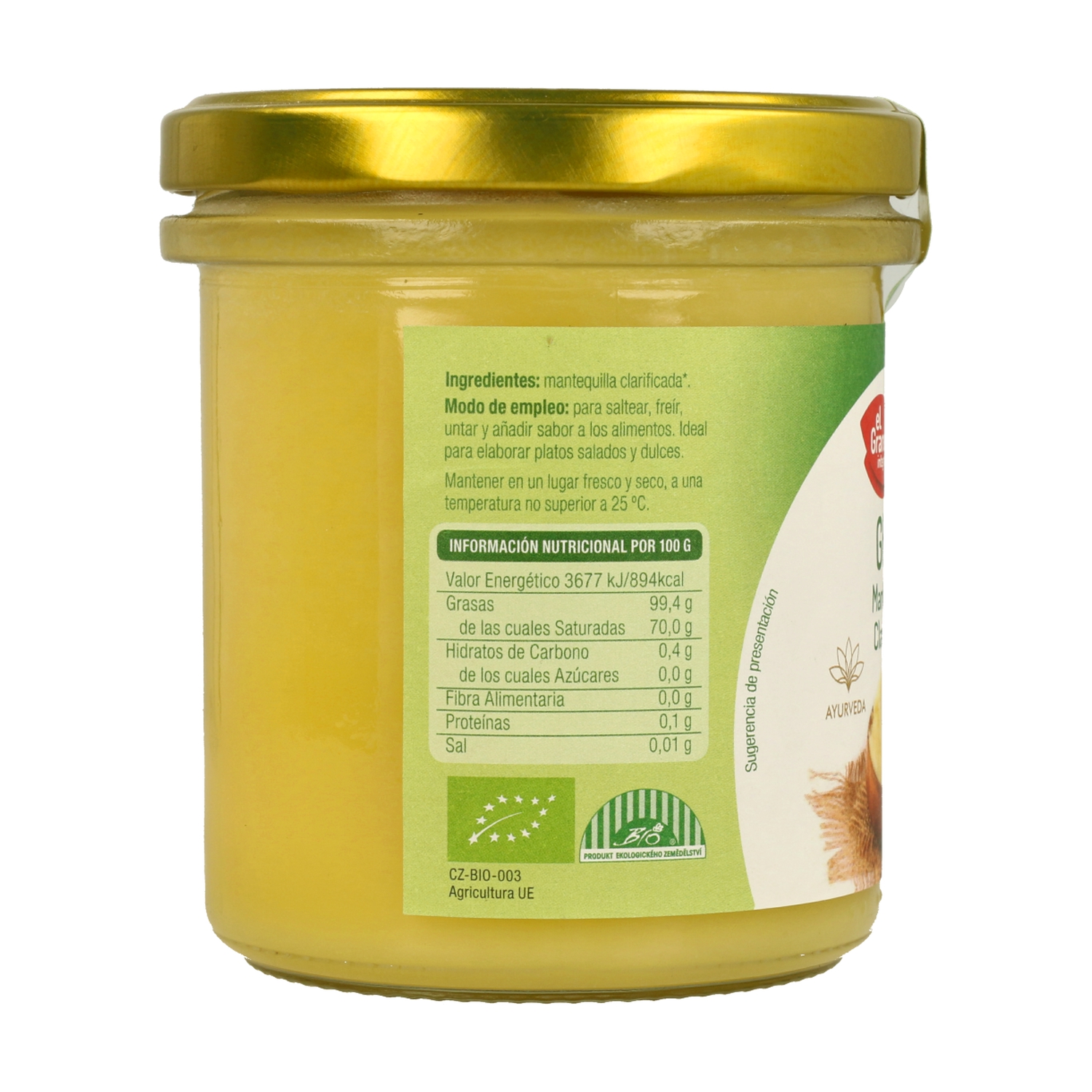 Ghee mantequilla clarificada 340 ml de El Granero Integral Naturitas