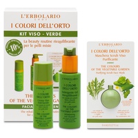 Pack facial verde gel limpiador+crema+mascarilla colores del huerto