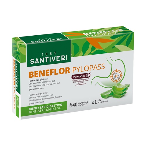 Buy Beneflor Pylopass 40 vegetable capsules Santiveri | Naturitas