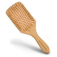 Escova de cabelo de bambu paleta retangular