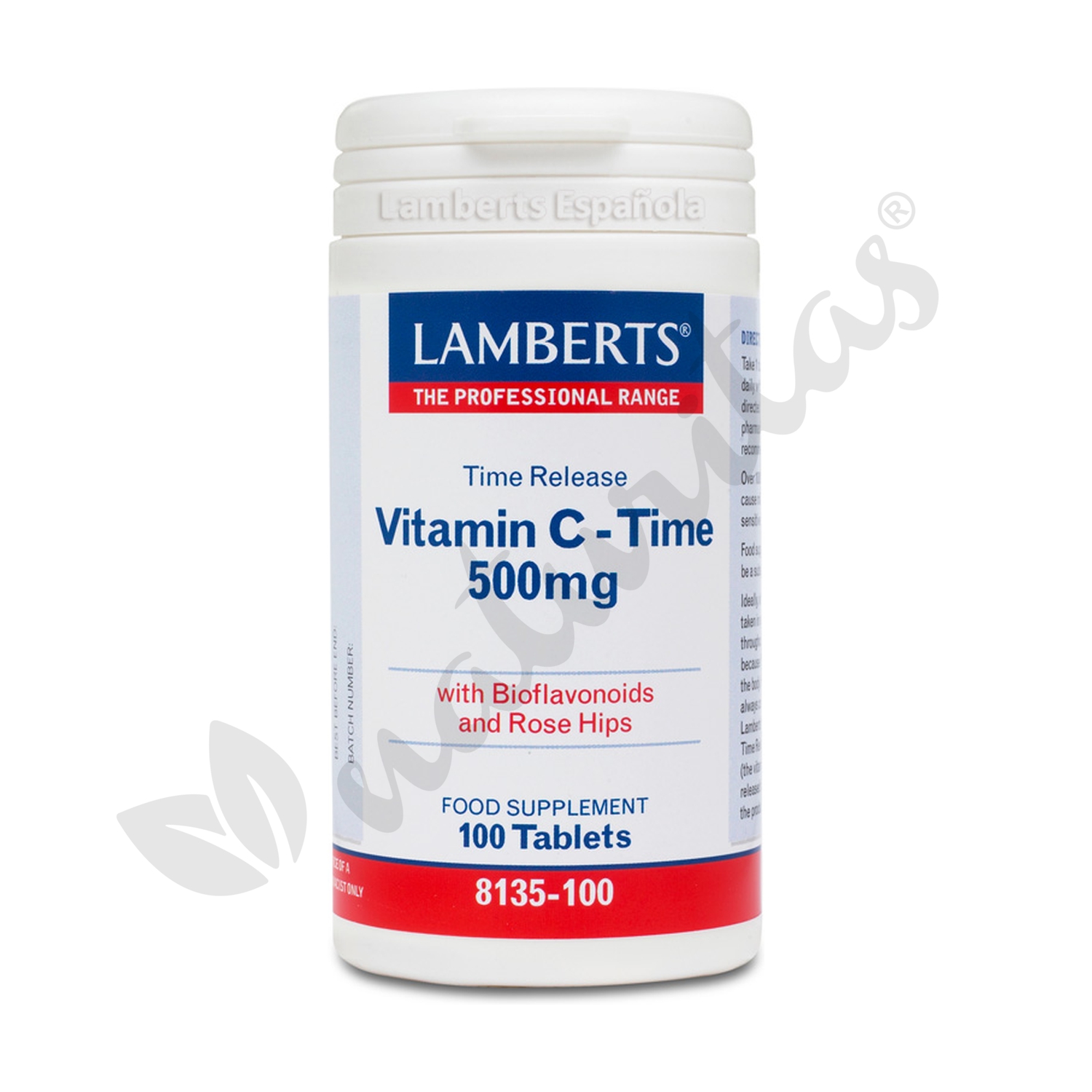 Vitamina C con bioflavonoides Liberación sostenida 100 tabletas (500mg