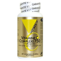 Vitall + Complejo De Vitamina C 750 + Bioflavonoides 60 Comprimidos