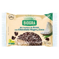 Tortitas de Arroz com Chocolate Negro e Coco Bio