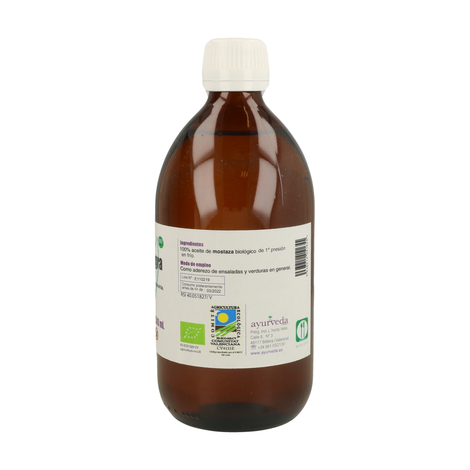 Aceite de Mostaza 500 ml de Ayurveda Naturitas