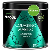 Colágeno marinho hidrolisado com magnésio e vitamina c 200 cápsulas - Aldous Bio