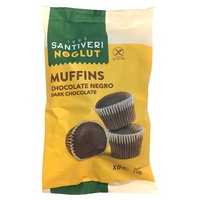 Noglut mörk choklad muffins