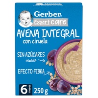Mingau de aveia integral com ameixa, bebê +6m