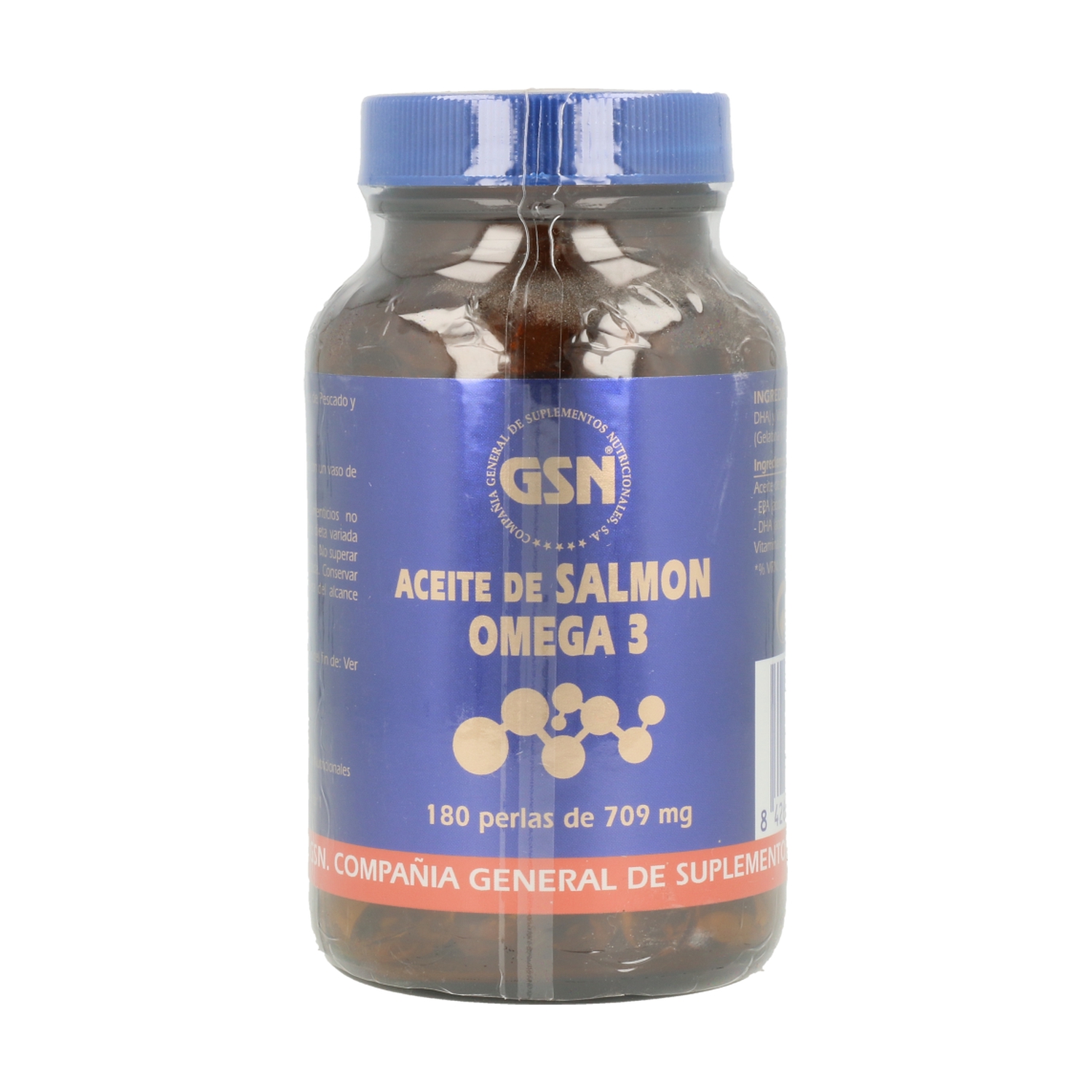 Aceite Salmón Omega 3 180 perlas de 500mg de GSN Naturitas