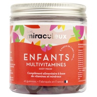 Pastilhas multivitamínicas de morango para crianças 42 gomas - Les Miraculeux
